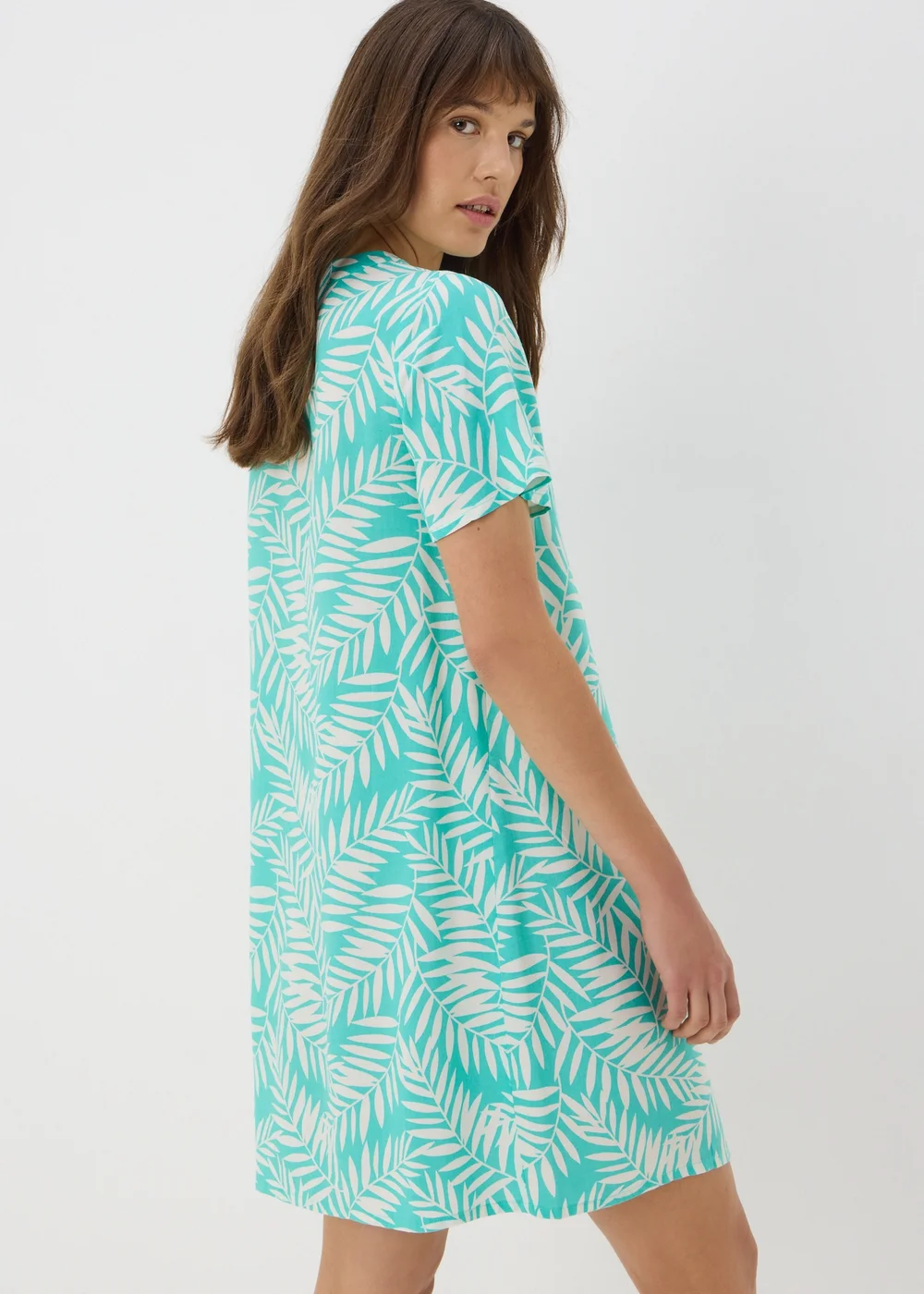 Turquoise Leaf Popover Tunic - 8 Image 2