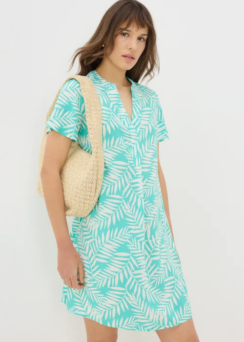 Turquoise Leaf Popover Tunic - 8 Image 1