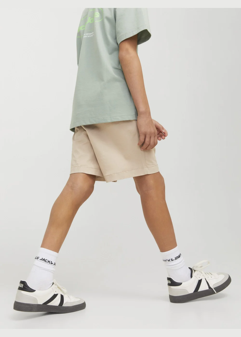 Jack & Jones Beige Chino Jogger Shorts (8-16yrs) - Age 12 Years Image 1
