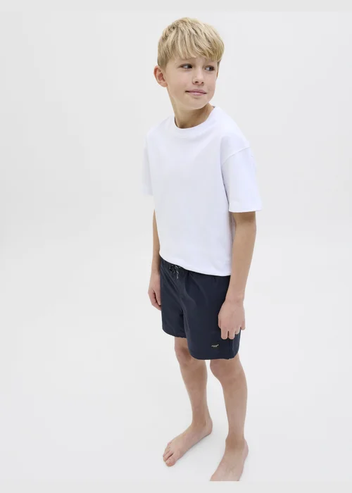 Jack & Jones Jnr Navy Swim Shorts - 10 Yrs Image 5