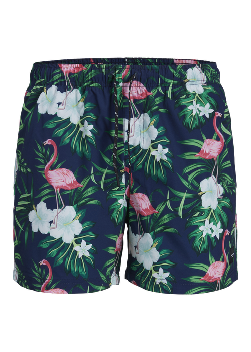 Jack & Jones Jnr Navy Printed Swim Shorts - 8 Yrs Image 4
