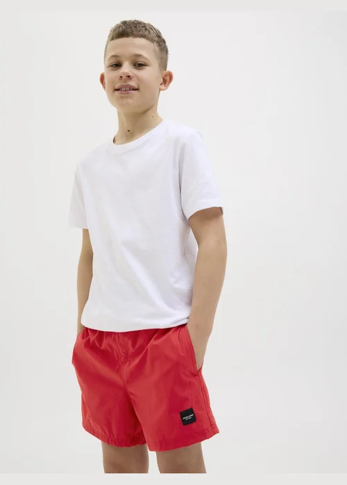 Jack & Jones Jnr Red Swim Shorts - 8 Yrs Image 1