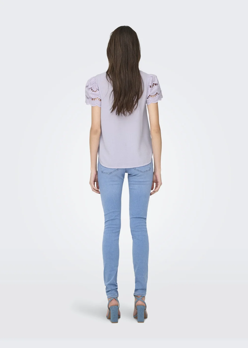 JDY Lilac Sleeve Detail T-Shirt - 8 Image 2