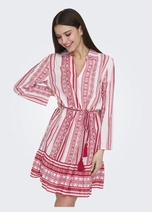 JDY Pink Anna Belted Dress - 10 Image 3