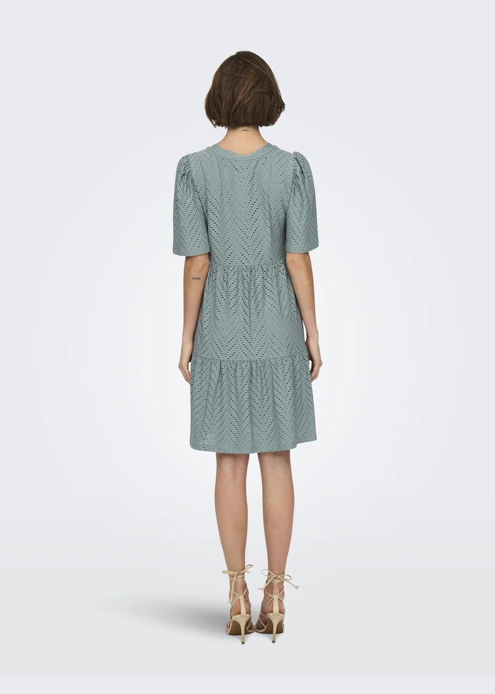 JDY Grey Embroidered Smock Mini Dress - 8 Image 2