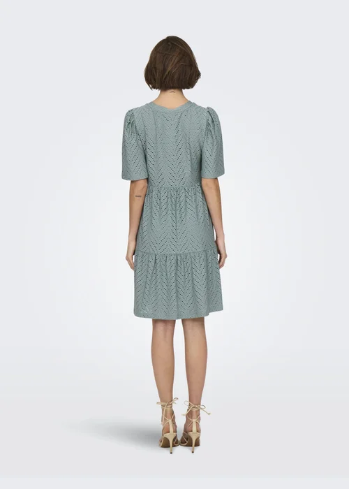JDY Grey Embroidered Smock Mini Dress - 8 Image 2