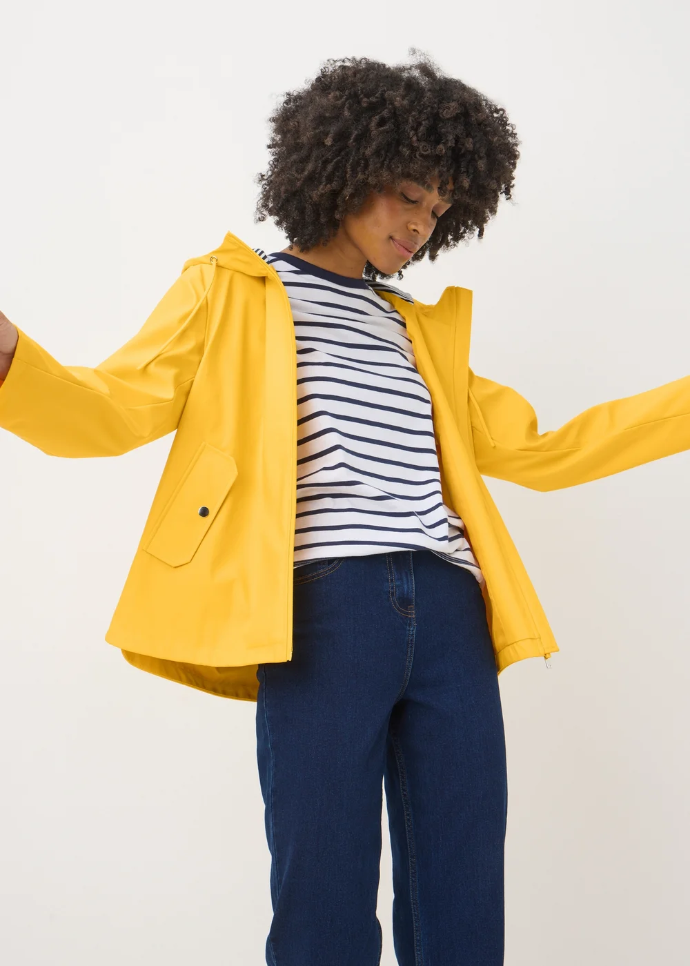Yellow Short Rubberised Parka Jacket - 8 Image 1