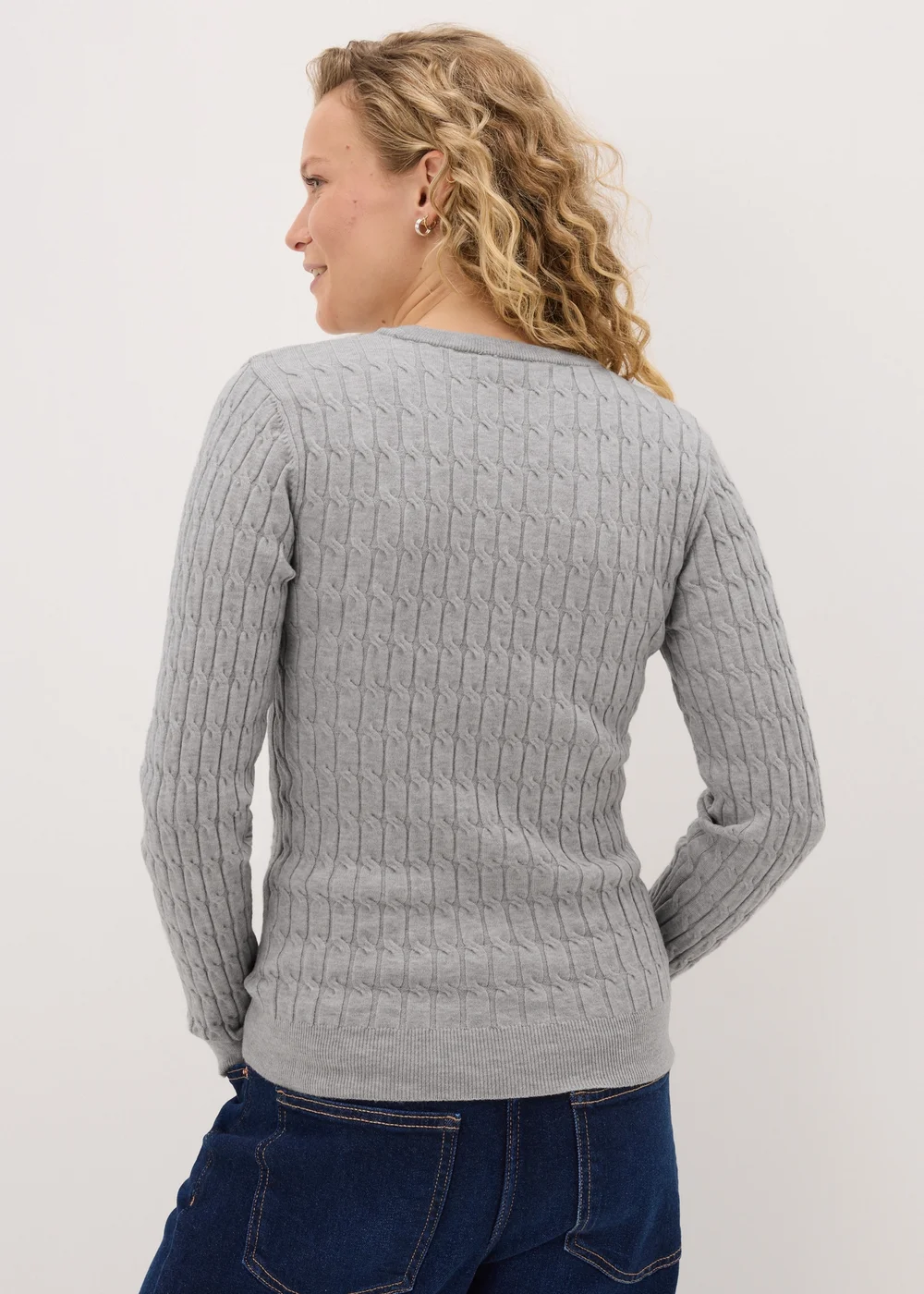 Grey Baby Cable Knit Jumper - 8 Image 3