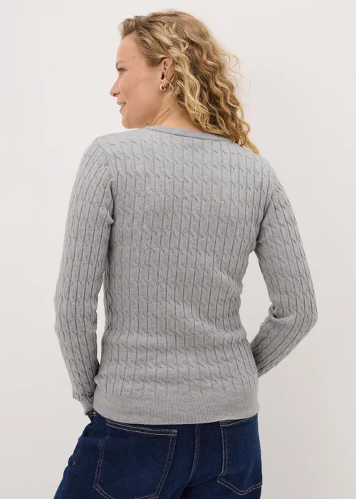 Grey Baby Cable Knit Jumper - 8 Image 3