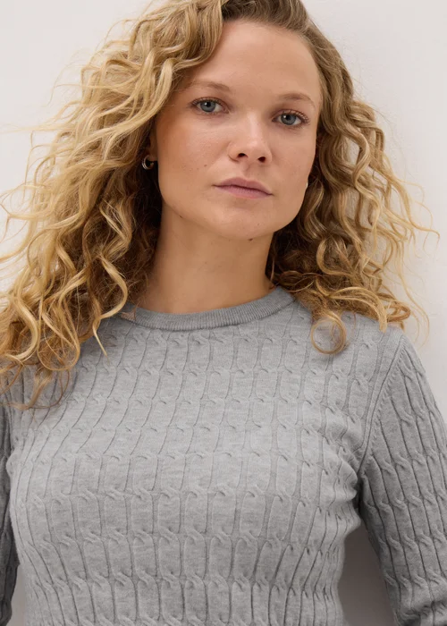 Grey Baby Cable Knit Jumper - 8 Image 2