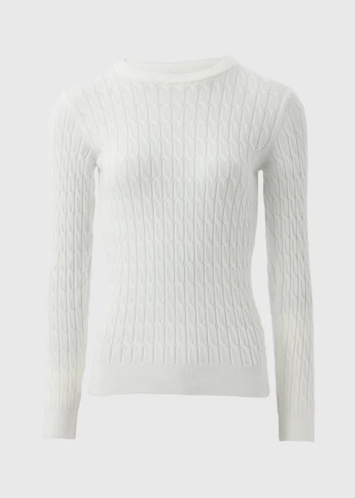 Cream Baby Cable Jumper - 8 Image 4