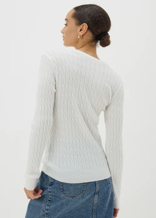Cream Baby Cable Jumper - 8 Image 2
