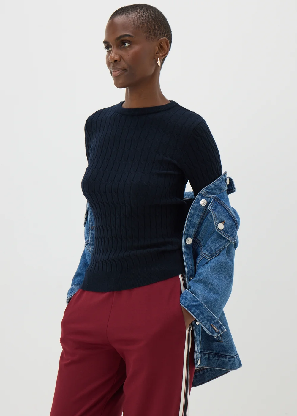 Navy Baby Cable Jumper - 8 Image 1