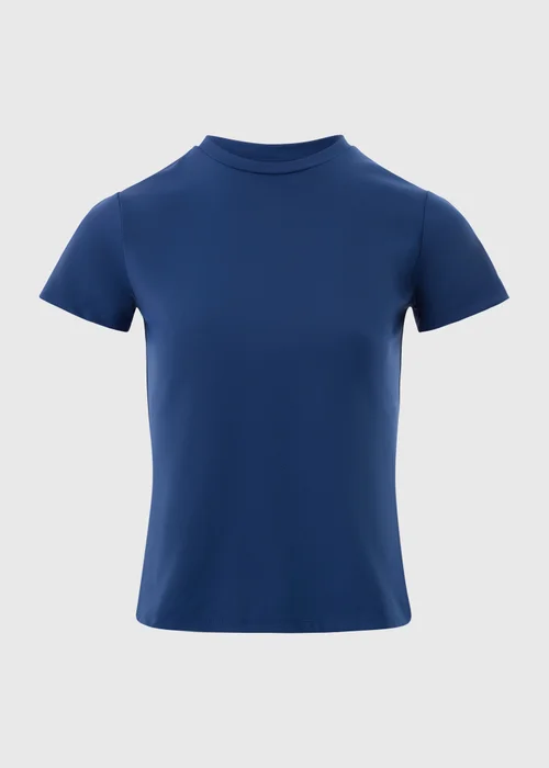 Souluxe Blue Fitted Short Sleeve T-Shirt - 8 Image 4