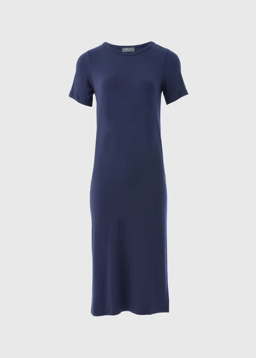 Navy T-Shirt Midi Dress - 8 Image 4