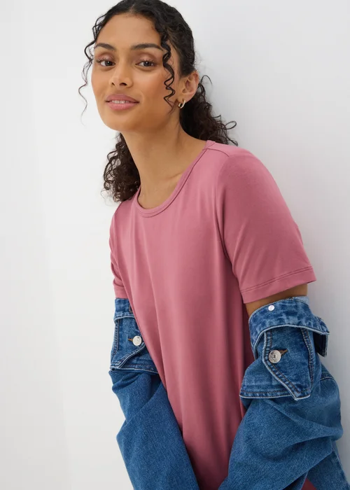 Raspberry T-Shirt Midi Dress - 8 Image 3