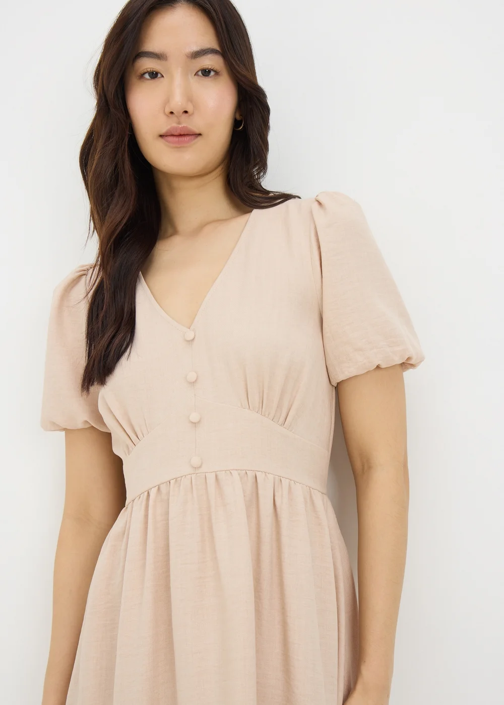 Stone Button Midi Tea Dress - 8 Image 3