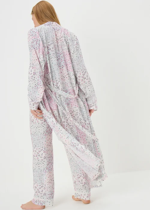 Pink Floral Patchwork Dressing Gown - Size 8 Image 2