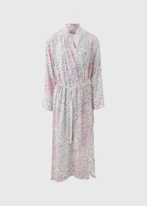 Pink Floral Patchwork Dressing Gown - Size 8 Image 3