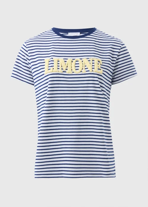 Navy Boucle Limone Stripe T-Shirt - 8 Image 4