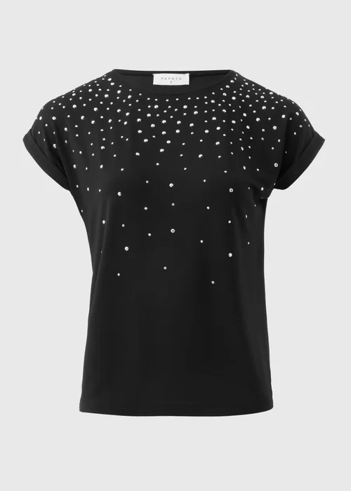 Black Scatter Stud T-Shirt - 8 Image 3