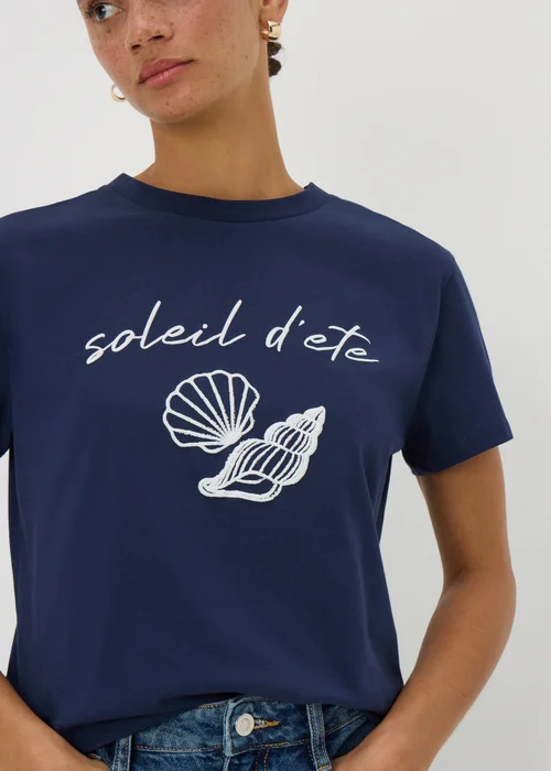 Navy Shells Soleil D'ete T-Shirt - 8 Image 3