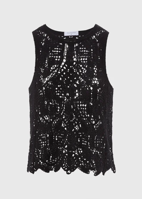 Black Crochet Vest - 8 Image 4