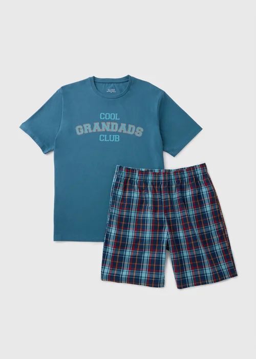 Blue Grandad Short Pyjama Set - Extra small Image 2