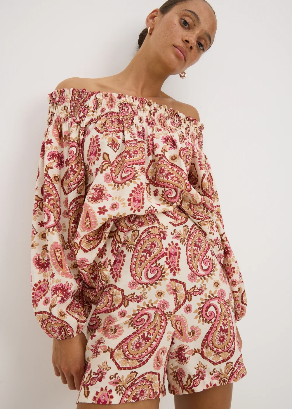 Pink Paisley Print Co Ord Shorts - 8 Image 3