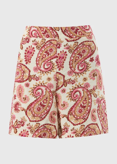 Pink Paisley Print Co Ord Shorts - 8 Image 4
