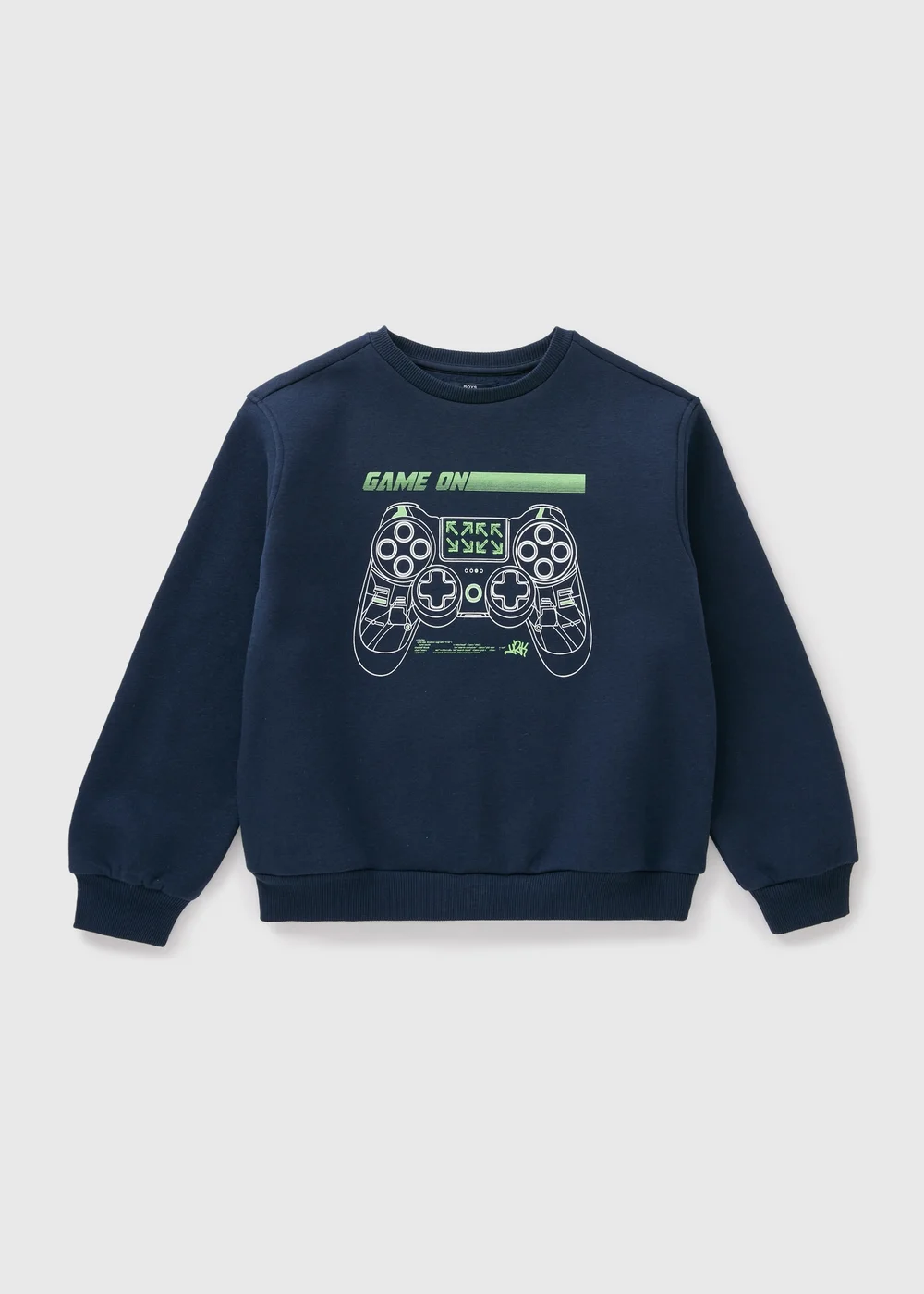 Boys Navy Gamer Sweatshirt (7-15yrs) - 7 Yrs Image 1