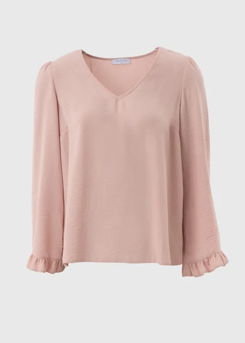 Pink Frill Sleeve Blouse - 8 Image 3