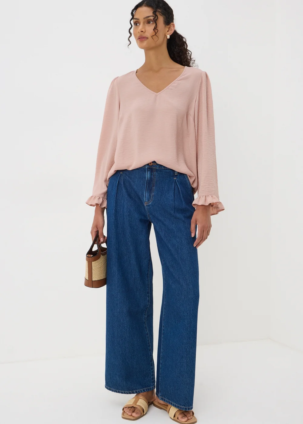 Pink Frill Sleeve Blouse - 8 Image 2