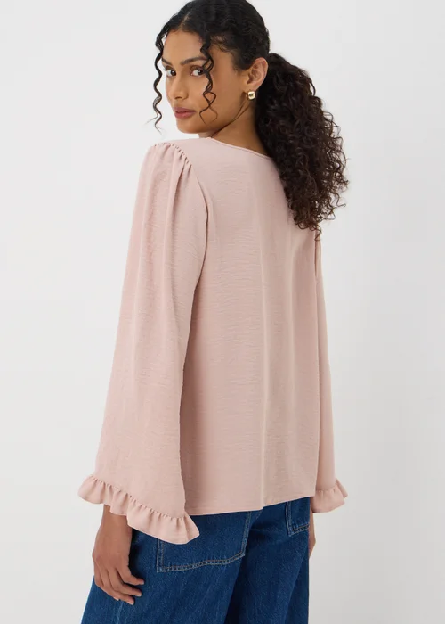 Pink Frill Sleeve Blouse - 8 Image 1