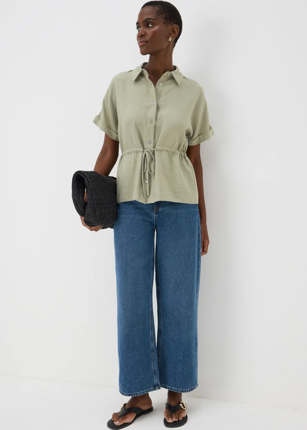 Sage Short Sleeve Tie Shirt - 8 Image 1