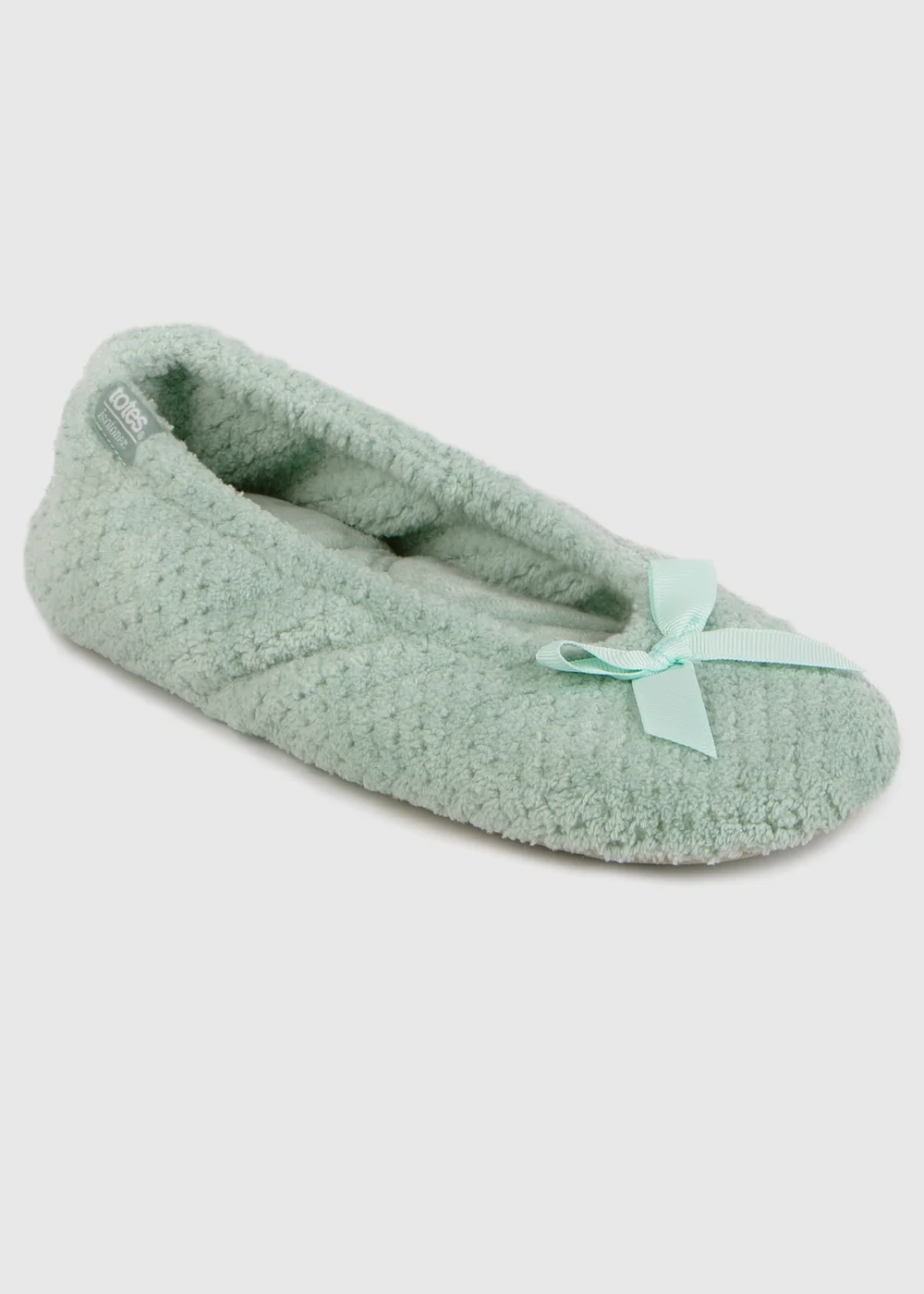 Totes Isotoner Mint Ladies Popcorn Ballet Slippers - 3-4 Image 3
