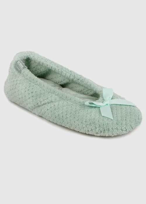Totes Isotoner Mint Ladies Popcorn Ballet Slippers - 3-4 Image 3