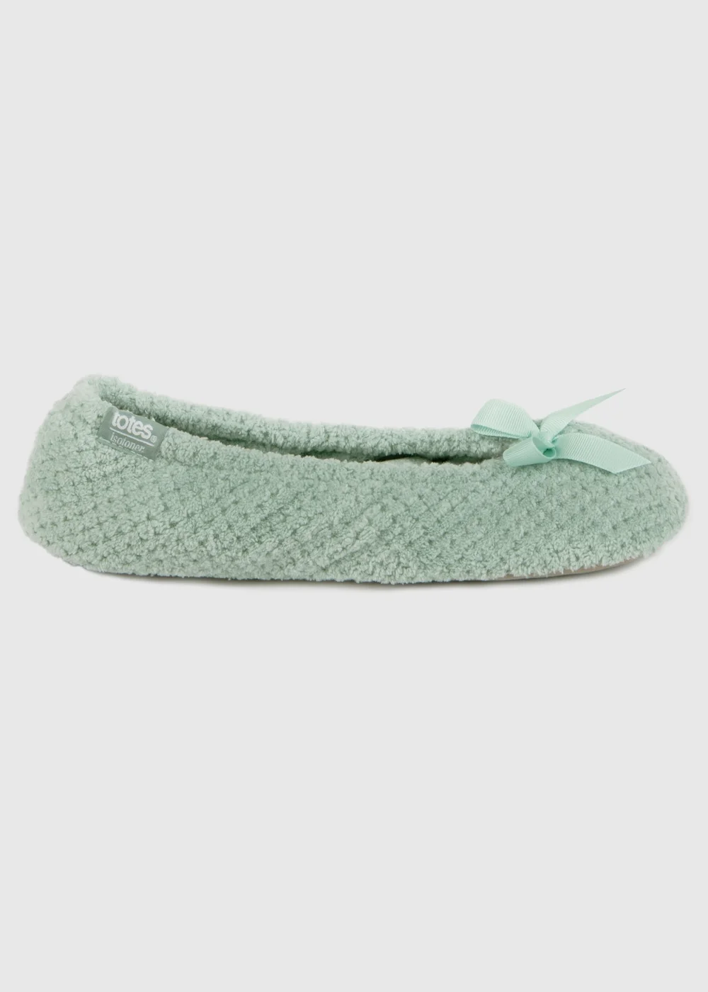 Totes Isotoner Mint Ladies Popcorn Ballet Slippers - 3-4 Image 4
