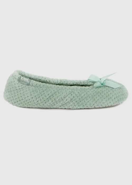 Totes Isotoner Mint Ladies Popcorn Ballet Slippers - 3-4 Image 4