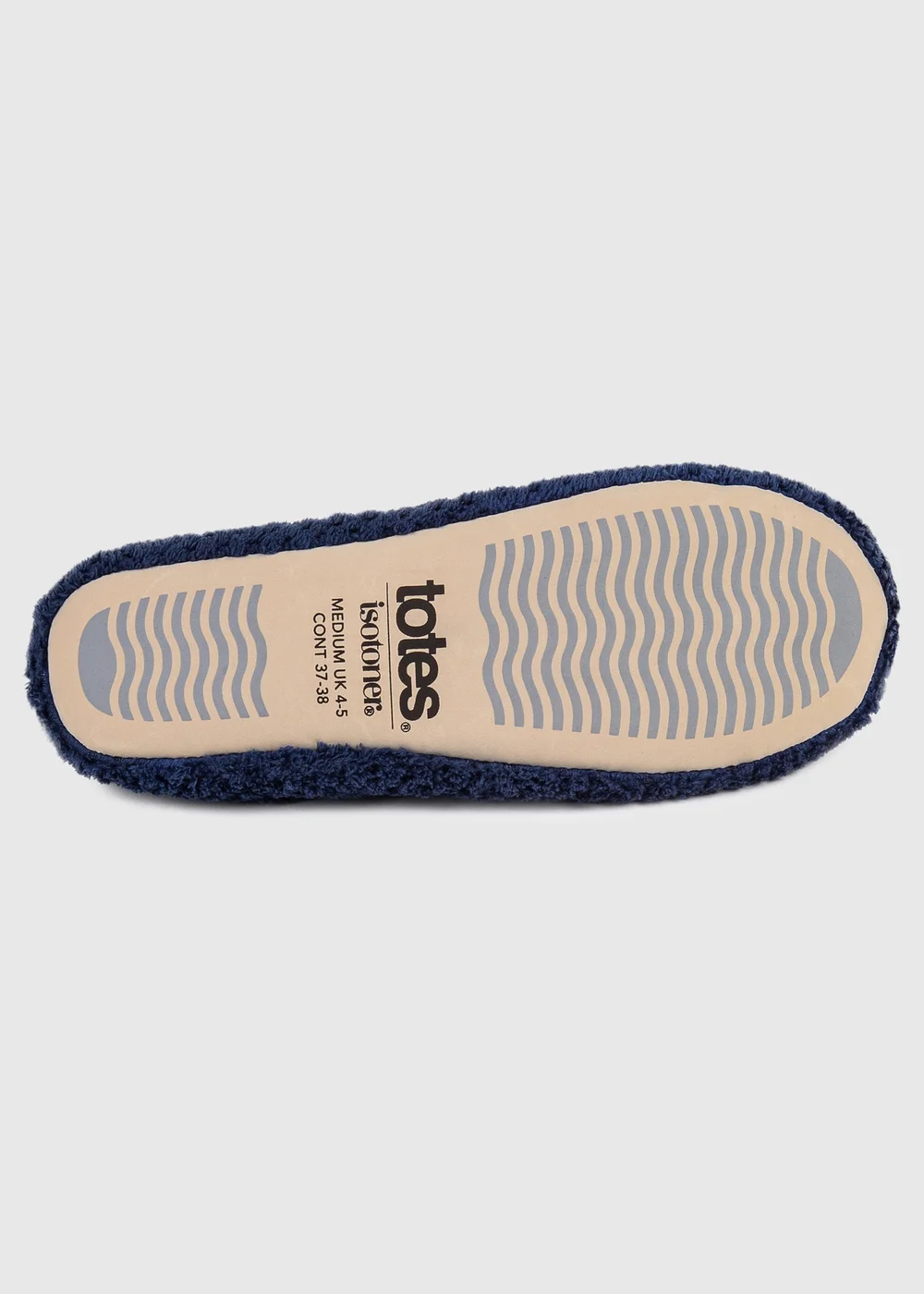 Totes Isotoner Navy Ladies Popcorn Ballet Slippers - M Image 6