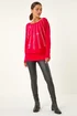 Roman Red Sunray Hotfix Soft Knit Jumper - Size 14 Image 3