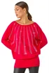 Roman Red Sunray Hotfix Soft Knit Jumper - Size 14 Image 1