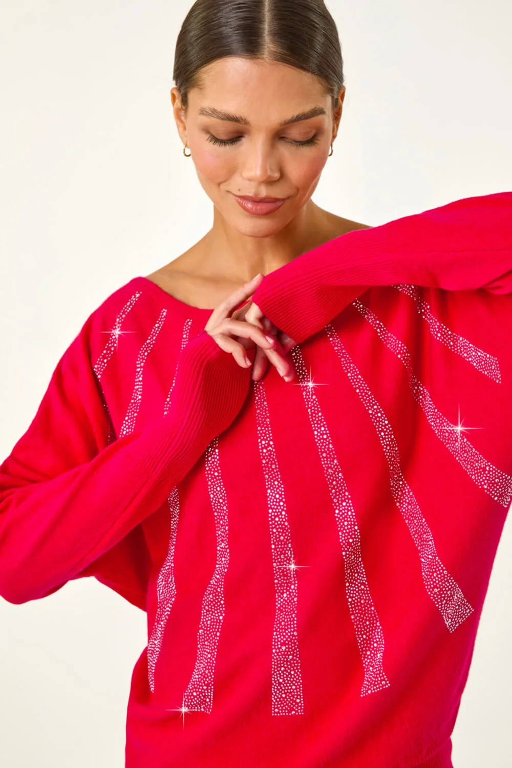 Roman Red Sunray Hotfix Soft Knit Jumper - Size 14 Image 2