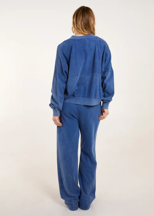 Blue Vanilla Denim Bomber Jacket & Jogger Set - Small/Medium Image 2