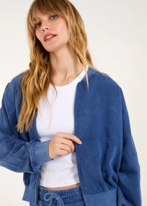 Blue Vanilla Denim Bomber Jacket & Jogger Set - Small/Medium Image 3