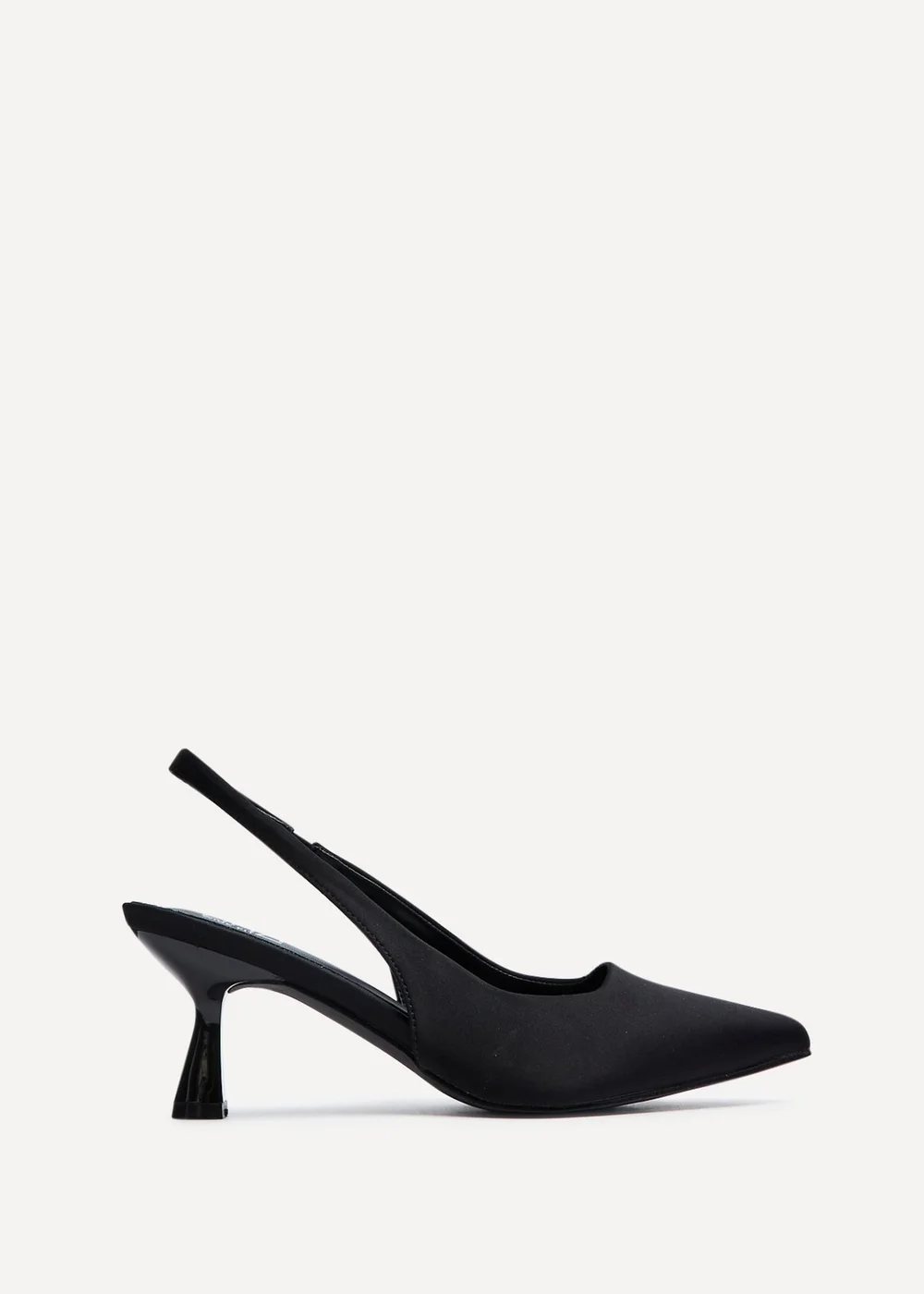 Linzi Izzie Wide Fit Black Lycra Court Heels - 3 Image 2
