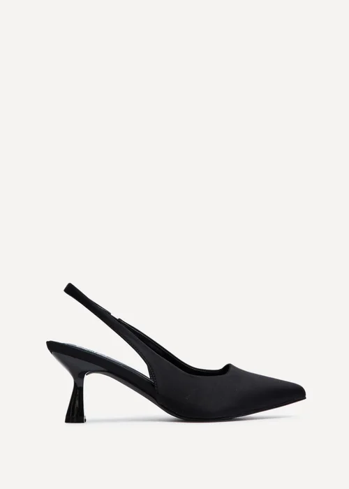 Linzi Izzie Wide Fit Black Lycra Court Heels - 3 Image 2