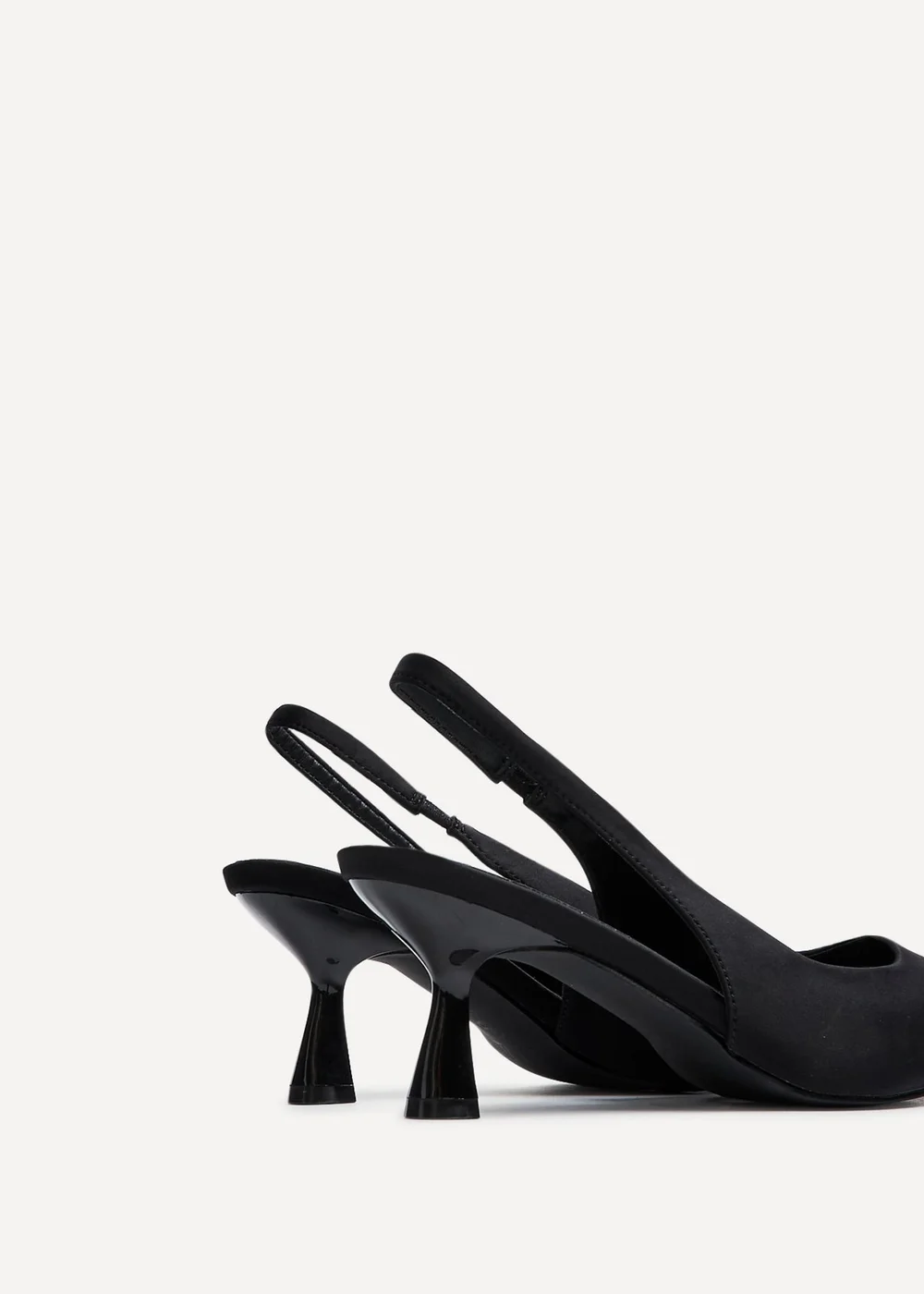 Linzi Izzie Wide Fit Black Lycra Court Heels - 3 Image 4