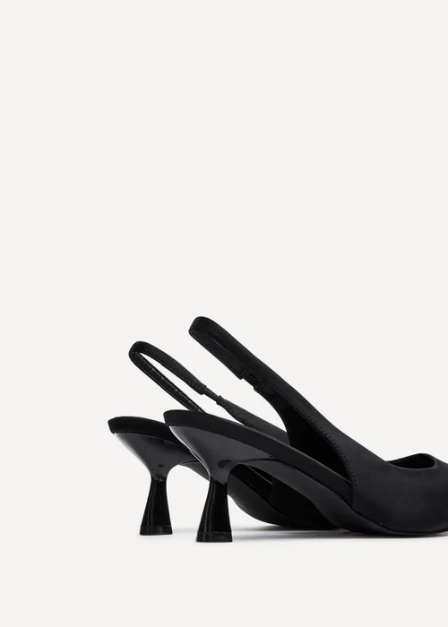 Linzi Izzie Wide Fit Black Lycra Court Heels - 3 Image 4