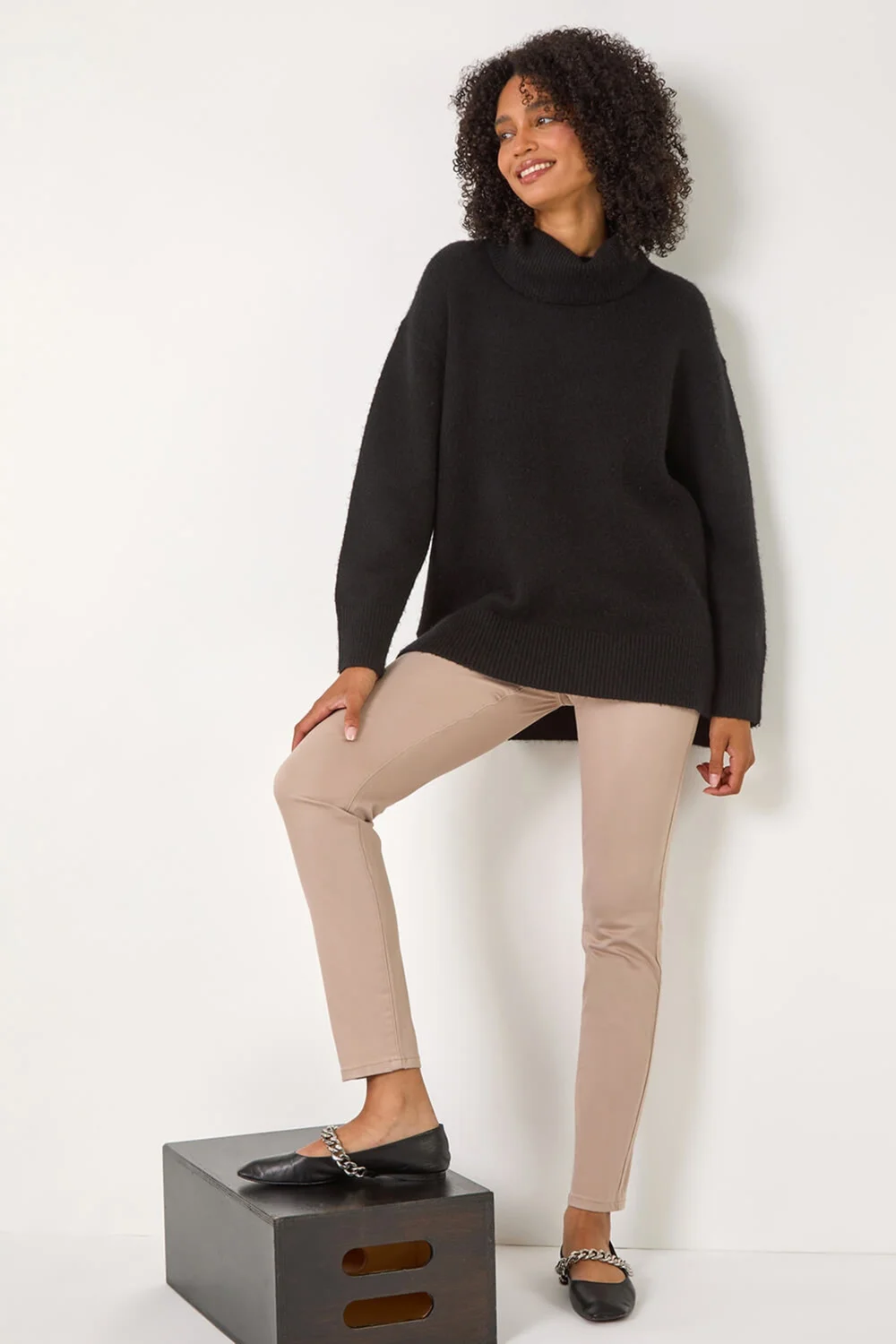 Roman Taupe 31'' Denim Stretch Jegging - 10 Image 3
